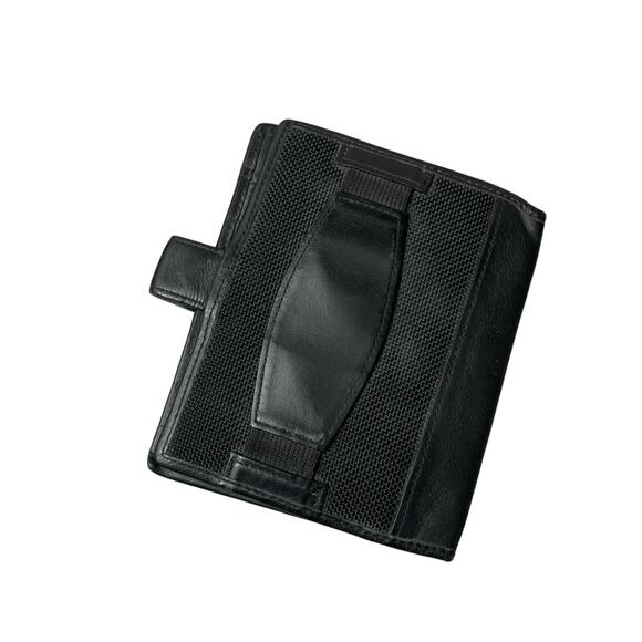 VTG TUMI Leather Wallet Black Nylon PDA Tech Palm Pilot Hand Strap Business - Picture 1 of 8